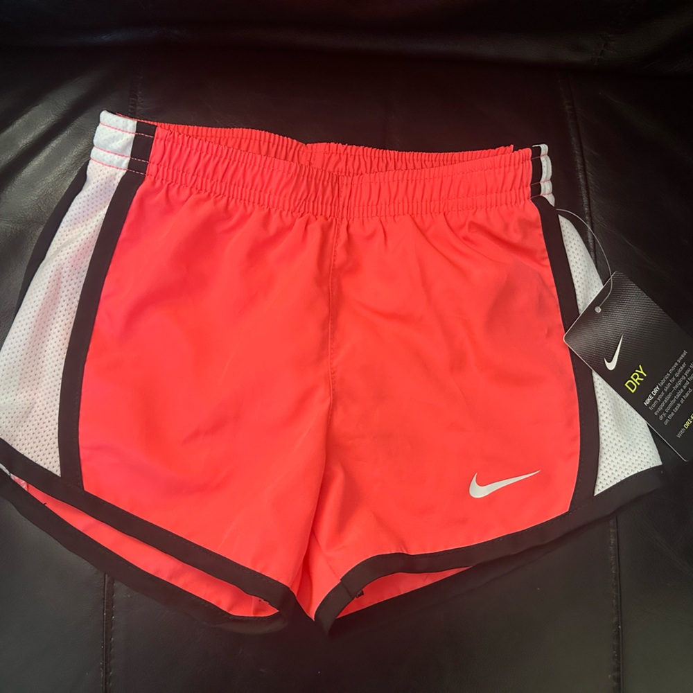 Nike Red and White Kids Running Shorts